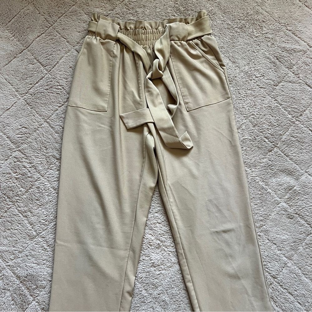 Grace Karin High Waist Paperbag Pants Preppy Minimalist Office Old Money Size XL